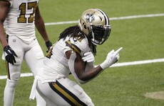 Kamara runs for record-tying six touchdowns as Saints hammer Vikings
