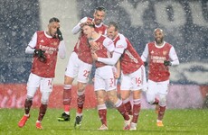 Arsenal plough through West Brom at snowy Hawthorns