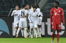 Bayern Munich squander two-goal lead in defeat to Borussia Moenchengladbach