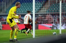 Haaland brace keeps Leipzig from taking top spot in Bundesliga