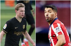 Suarez strikes again for leaders Atletico and De Jong steers Barcelona to much-needed win