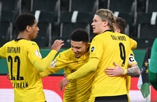 Sancho fires Dortmund into German Cup semi-finals