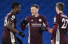Leicester jump to second after coming from behind to win at Brighton