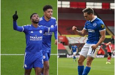 Iheanacho hat-trick as Leicester hammer Sheffield United and Brighton boost survival bid