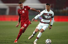 Ronaldo goal for Portugal controversially ruled out in thrilling draw with Serbia