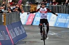 Dombrowski wins Giro fourth stage, De Marchi takes pink jersey