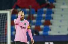 Barca title hopes hanging by a thread after Levante draw