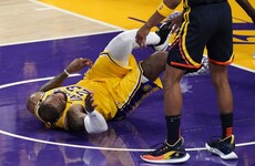 LeBron overcomes blurred vision in one eye to hit three-pointer in rallying win against Warriors
