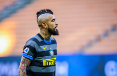 Inter Milan's Arturo Vidal in hospital after positive Covid test