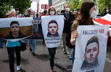 Belarus TV broadcasts interview with jailed activist removed from Ryanair plane
