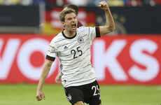 Müller scores first international goal in two years as Germany thrash Latvia 7-1