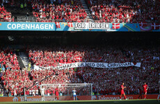 Play stopped to pay tribute to Eriksen as Danes open scoring against Belgium after 99 seconds