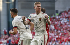 Belgium spoil Eriksen tribute with comeback win over Denmark as De Bruyne stars