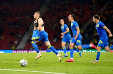 Ukraine strike in 121st minute to knock out 10-man Sweden and set up England clash