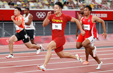 Bingtian runs Asian record to book 100m final spot while US medal hopeful bows out