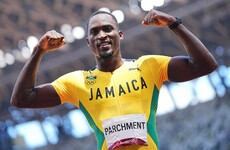 Parchment wins men's Olympic 110m hurdles gold and US relay woes strike again