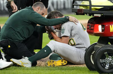 Baseball player hospitalised after being struck in the head with ball