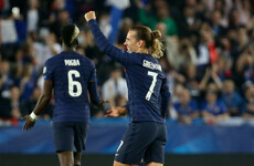 10-man France held by Bosnia and Luxembourg defeat Azerbaijan in Ireland's group