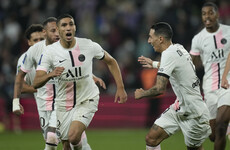 Hakimi rescues Messi-less PSG late on to maintain 100% start