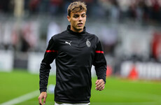 Maldini scores fairytale first goal as Milan go top of Serie A