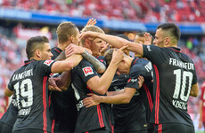 Frankfurt hand Nagelsmann first defeat as Bayern boss as Leverkusen pull level at the top