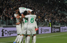 Sassuolo shock Juve while Inter and Roma win to cling onto leaders