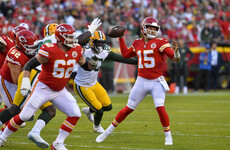Mahomes guides Chiefs past Rodgers-less Packers, Cowboys and Bills upset