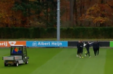 Van Gaal injures his hip in bike accident, Dutch boss forced to watch training from golf buggy