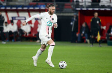 Ramos sent off as PSG snatch draw with struggling Lorient