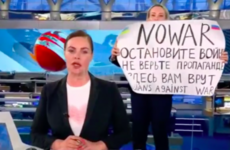 Russian state TV employee fined for anti-war protest on live news show