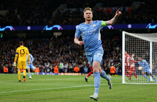 De Bruyne gives Man City slender lead over stubborn Atletico