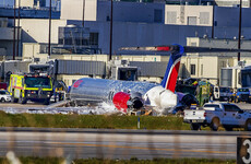 Passenger jet catches fire while landing at Miami airport
