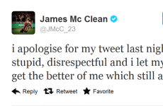 James McClean apologises for 'disrespectful' tweet