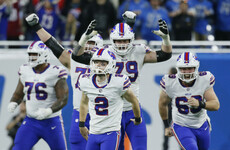 Bills snatch late win at Detroit, Cowboys beat Giants, Vikings down Pats