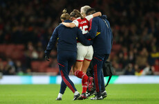 'Thanks for the kind messages' - McCabe set for scan as Arsenal reach Champions League semis