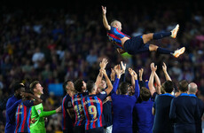 Barcelona pay emotional goodbye to legendary duo