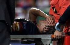 Puyol left with dislocated elbow after gruesome fall