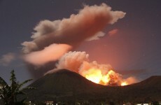 Volcano erupts in Indonesia
