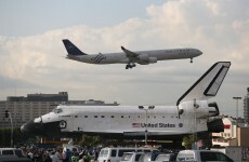 Space shuttle makes its final journey... by road