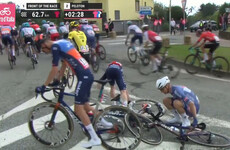 Cork's Eddie Dunbar caught up in crash as Pogacar wins Giro stage two