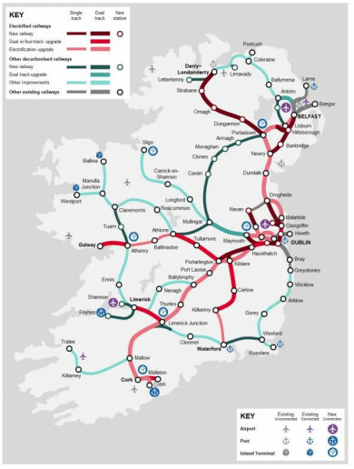 Ambitious rail plan aims to link airports and halve journey times with train speeds of 200 km/h