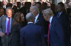 Kamala Harris and Donald Trump attend 9/11 memorial, and shake hands, after fierce debate