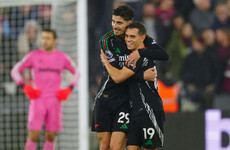 Arsenal ease past sorry West Ham to go second