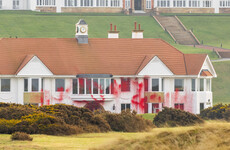 Gaza protesters vandalise Donald Trump's Scottish golf resort