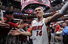 Heat scorch Bulls to advance, Mavericks upset Kings