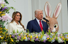 US flags to be flown at half-mast, Trump confirms (while standing alongside Easter Bunny)