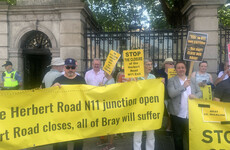 Local road closure protest in Harris' constituency lands on the doorstep at Leinster House