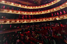 Scuffle on stage at London opera as performer unfurls Palestinian flag