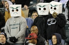 Eagles fans hide as Cam's Panthers shoot them down
