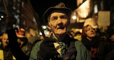 PHOTOS, VIDEO: austerity protest outside Dáil